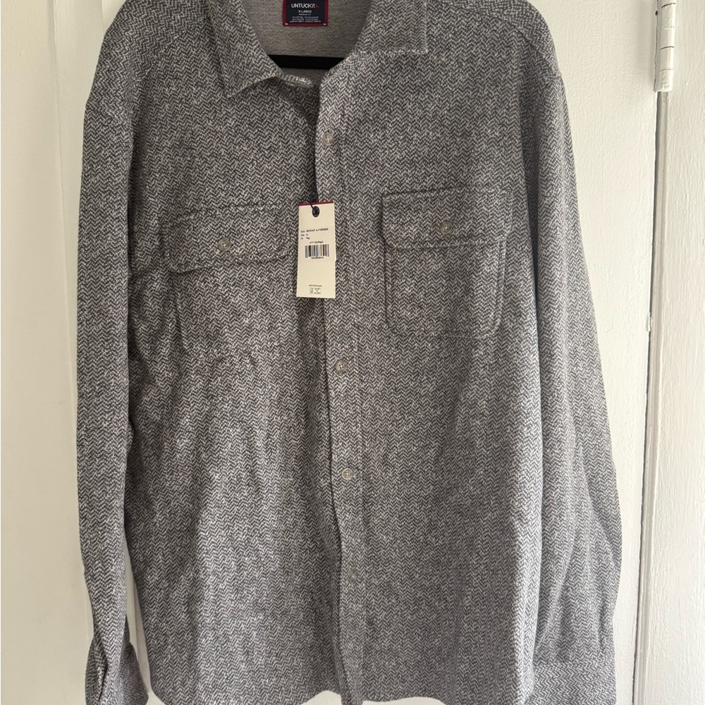 UNTUCKit Gray Striped Shirt